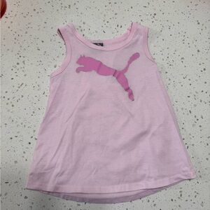 Puma Kids Pink & White Tank Top/Short Set